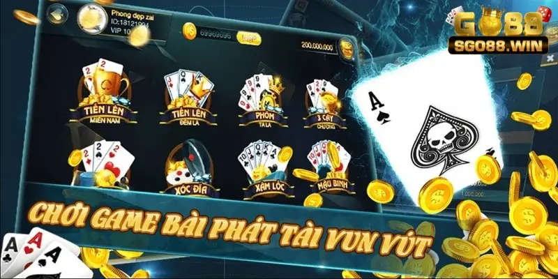 Game bài Go88 là danh mục giải trí với nhiều trò chơi bài đặc sắc